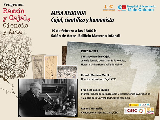 Mesa redonda “Cajal, científico y humanista”.